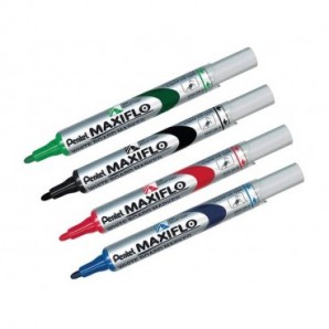 Marcatore per lavagne bianche Pentel MAXIFLO punta conica 4,0 mm blu MWL5S-C_154575