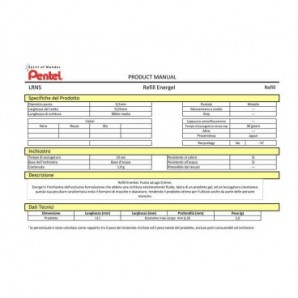 Refill Pentel Energel 0.5 mm nero LRN5-AX_335761