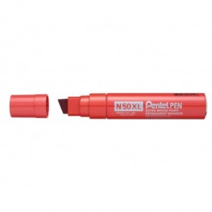 Marcatore permanente Pentel N50 XL punta a scalpello 15.4/8.0 mm rosso N50XL-B_934912