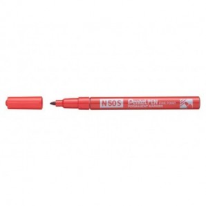Marcatore permanente Pentel Pen N50S punta conica 3.8 mm rosso N50S-B