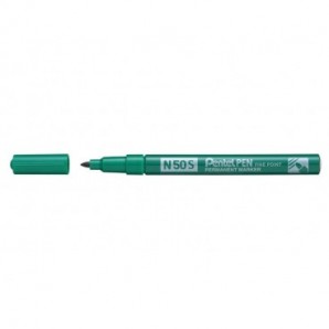 Marcatore permanente Pentel Pen N50S punta conica 3.8 mm verde N50S-D