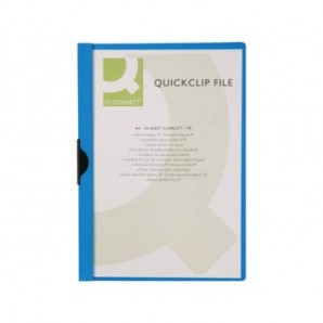 Cartellina con clip Q-Connect PVC 22x30,7 cm blu scuro KF00462