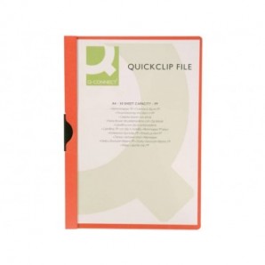 Cartellina con clip Q-Connect PVC 22x30,7 cm rosso KF00461