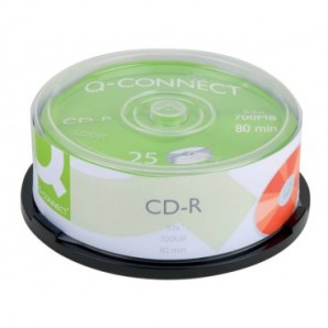 CD-R Q-Connect Cake 25 700 MB 80 min 52x conf. da 25 pezzi - KF00420