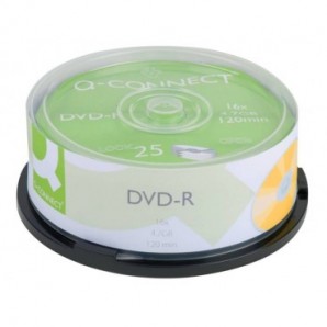 DVD-R Q-Connect Spindle 16x 120 min non stampabile conf.da 25 pezzi - KF00255