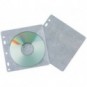 Tasca per CD/DVD Q-Connect polipropilene 120my con foratura conf. da 40 pezzi - KF02208