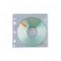 Tasca per CD/DVD Q-Connect polipropilene 120my con foratura conf. da 40 pezzi - KF02208