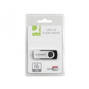 Chiavetta USB Q-Connect High Speed 2.0 nero 16 GB con cappuccio di protezione KF41513
