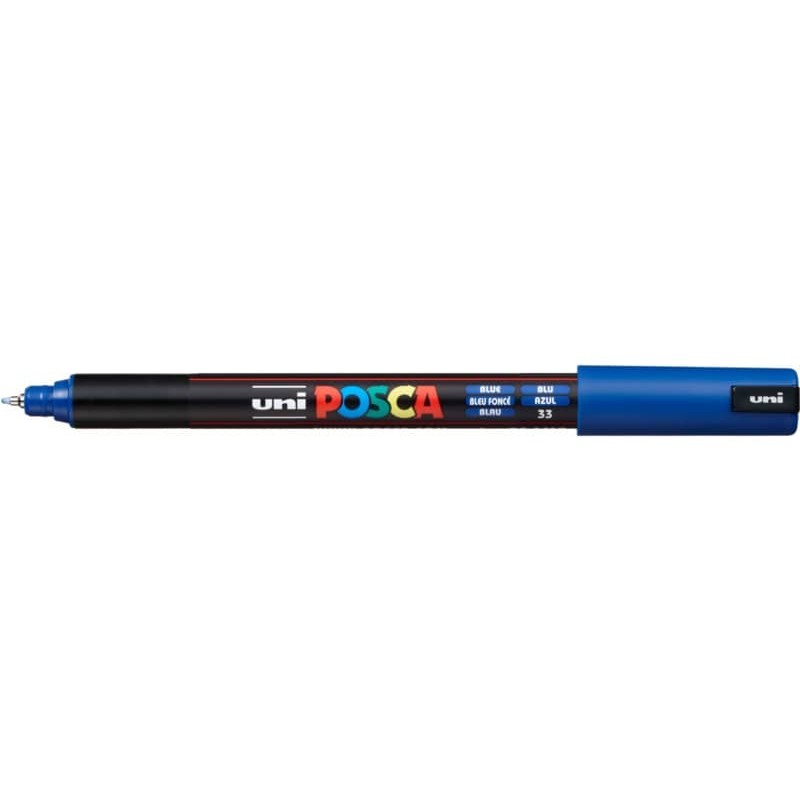 Marcatore a tempera POSCA Uni-Ball punta tonda 0,7 mm blu scuro M PC1MR B_270491