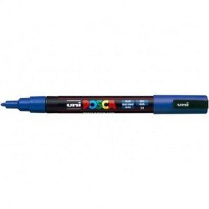 Marcatore a tempera POSCA Uni-Ball punta tonda 0,9-1,3 mm blu scuro M PC3M B_139472