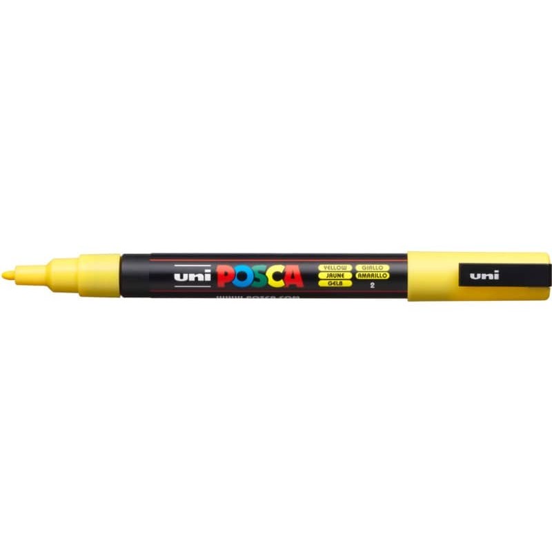 Marcatore a tempera POSCA Uni-Ball punta tonda 0,9-1,3 mm giallo M PC3M G_139477