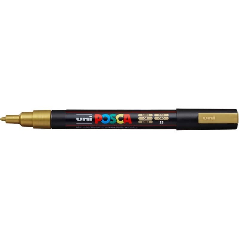 Marcatore a tempera POSCA Uni-Ball punta tonda 0,9-1,3 mm oro M PC3M ORO_139442