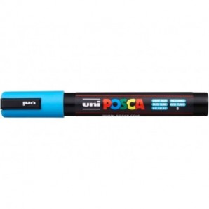 Marcatore a tempera POSCA Uni-Ball punta tonda 1,8-2,5 mm azzurro M PC5M AZ_602156