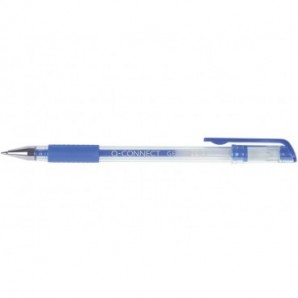Penna a sfera inchiostro gel Q-Connect con cappuccio 0,35 mm blu conf. da 10 - KF21717