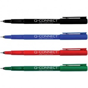 Fineliner Q-Connect 0.4 mm verde Conf. 10 pezzi - KF25010