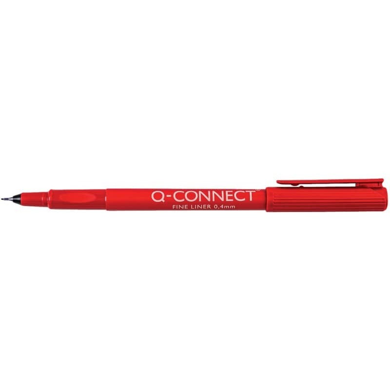 Fineliner Q-Connect 0.4 mm rosso Conf. 10 pezzi - KF25009
