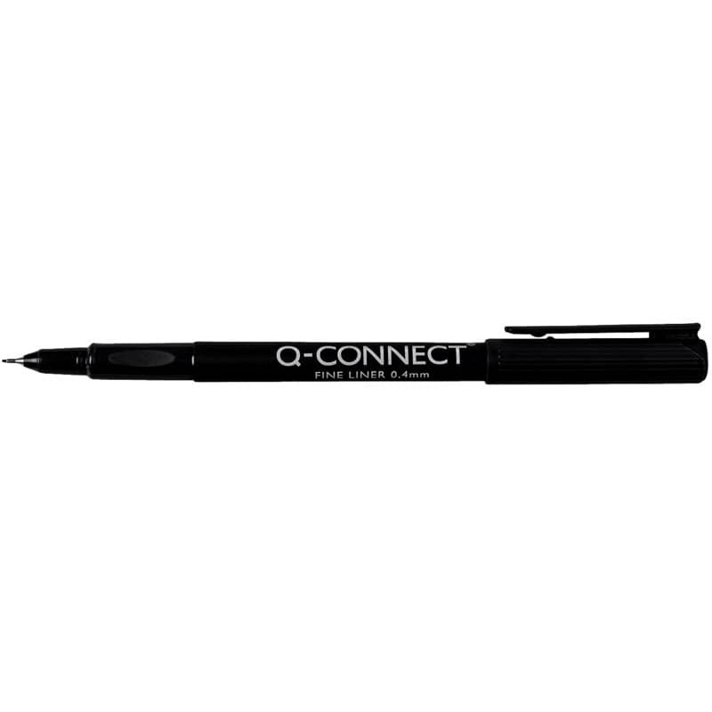 Fineliner Q-Connect 0.4 mm nero Conf. 10 pezzi - KF25007