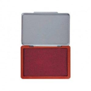 Cuscinetto per timbri Q-Connect 11x7 cm rosso KF25212