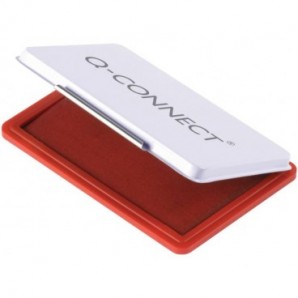 Cuscinetto per timbri Q-Connect 11x7 cm rosso KF25212