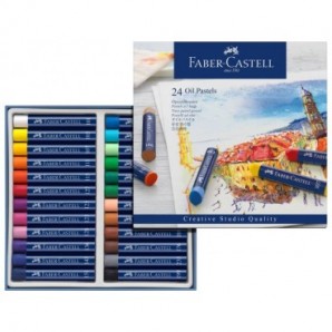 Pastelli a olio Faber-Castell Oil Pastels Creative Studio assortiti astuccio di cartone da 24 - 127024_524864