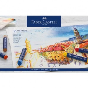 Pastelli a olio Faber-Castell Oil Pastels Creative Studio assortiti astuccio di cartone da 36 - 127036_524872
