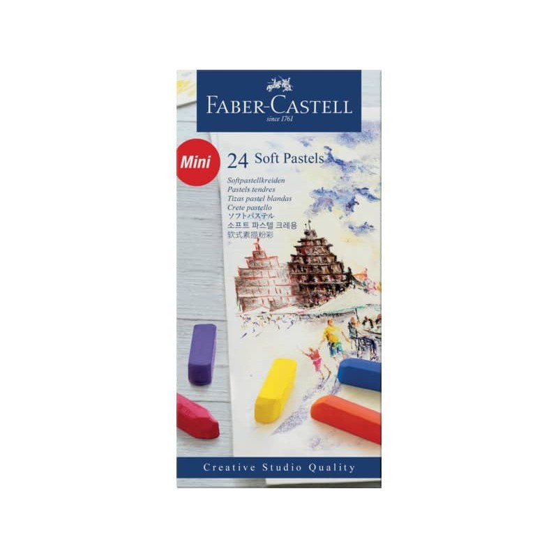 Crete morbide Faber-Castell Soft Pastels Creative Studio mini assortiti astuccio di cartone da 24 - 128224_356934