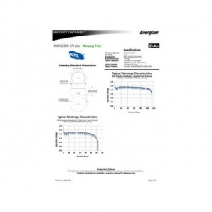 Batterie a bottone ENERGIZER 675 conf. da 4 - E001082204_164221