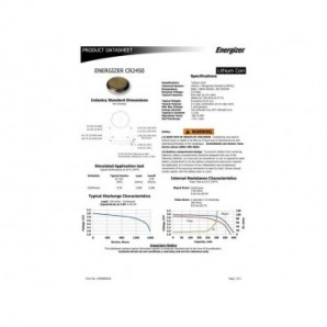 Batterie al litio a bottone ENERGIZER CR2450 conf. da 2 - E300830701_383664