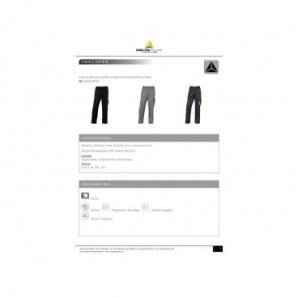 Pantaloni da lavoro DELTA PLUS D-Mach con elastico - 6 tasche grigio-giallo - XXL - DMPANGJXX_401258