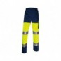 Pantaloni da lavoro DELTA PLUS ad alta visibilità - classe 2 - 5 tasche - argento giallo fluo-blu - L - PHPA2JMGT