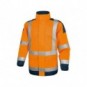 Giacca da lavoro Delta Plus Parka Easy View c/zip imperm. - Cl.3 - 4 tasche - argento arancio fluo-blu - L - EASYVOMGT