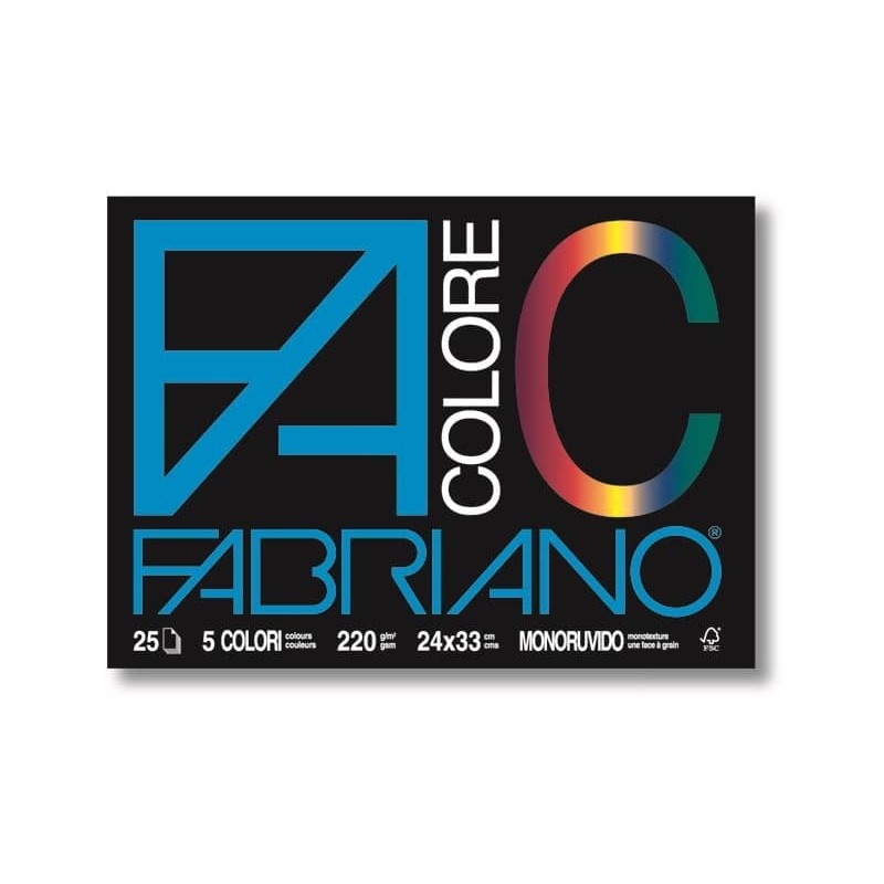 Album da disegno Fabriano FACOLORE 33x48 cm 220 g/m² 25 5 colori 65251533_462784