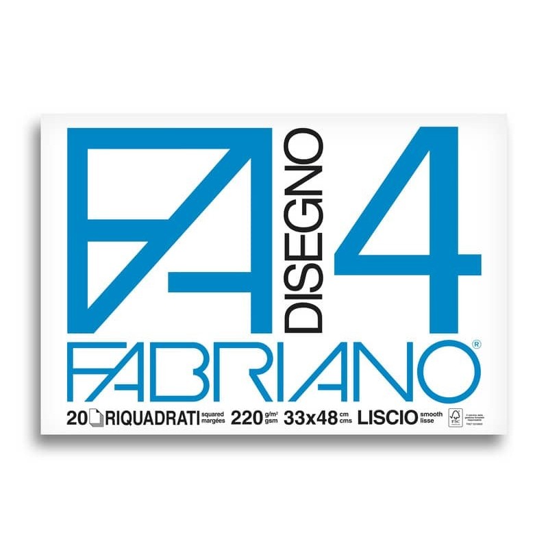 Album da disegno Fabriano F4 220 g/m² 20 33x48 cm ff. lisci riquadrati 05201797_462067