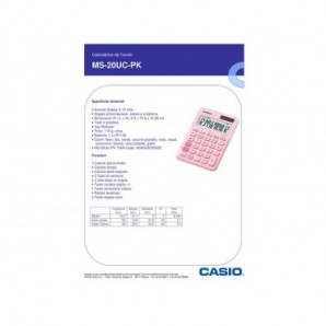 Calcolatrice da tavolo Casio DF-120EM-W-EP - solare e batteria - display 12  cifre - blu