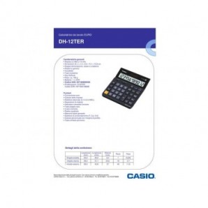 Calcolatrici da tavolo CASIO Extra Big LC display - solare e batteria Blu Scuro DH-12TER_229157