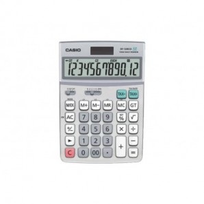 Calcolatrice da tavolo CASIO solare o batteria grigio DF-120ECO_238080