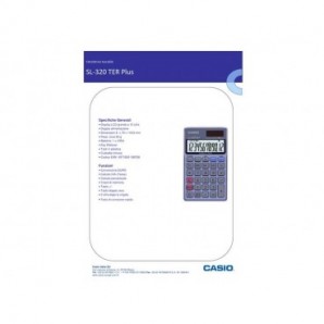 Calcolatrici scientifiche CASIO tascabile 12 cifre - solare e batteria Blu Scuro - SL-320TER+_229173