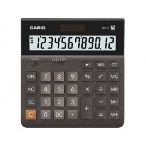 Calcolatrice da tavolo CASIO display 12 cifre - solare e batteria 151x32x158 mm DH-12BK_241991