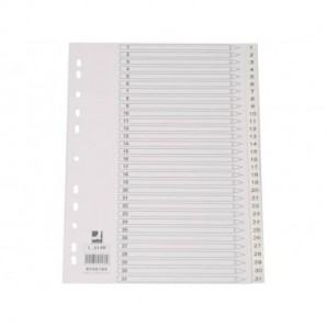 Divisore numerico Q-Connect bianco 22,5x29,7 cm ppl 1-31 KF00180