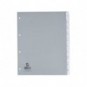 Divisore personalizzabile Q-Connect grigio 24,5x29,7 cm ppl 10 pagine KF01853