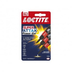 Colla Loktite Super Attak Power Flex gel Mini Trio trasparente Blister da 3 tubetti da 1 g. - 2048632_601910