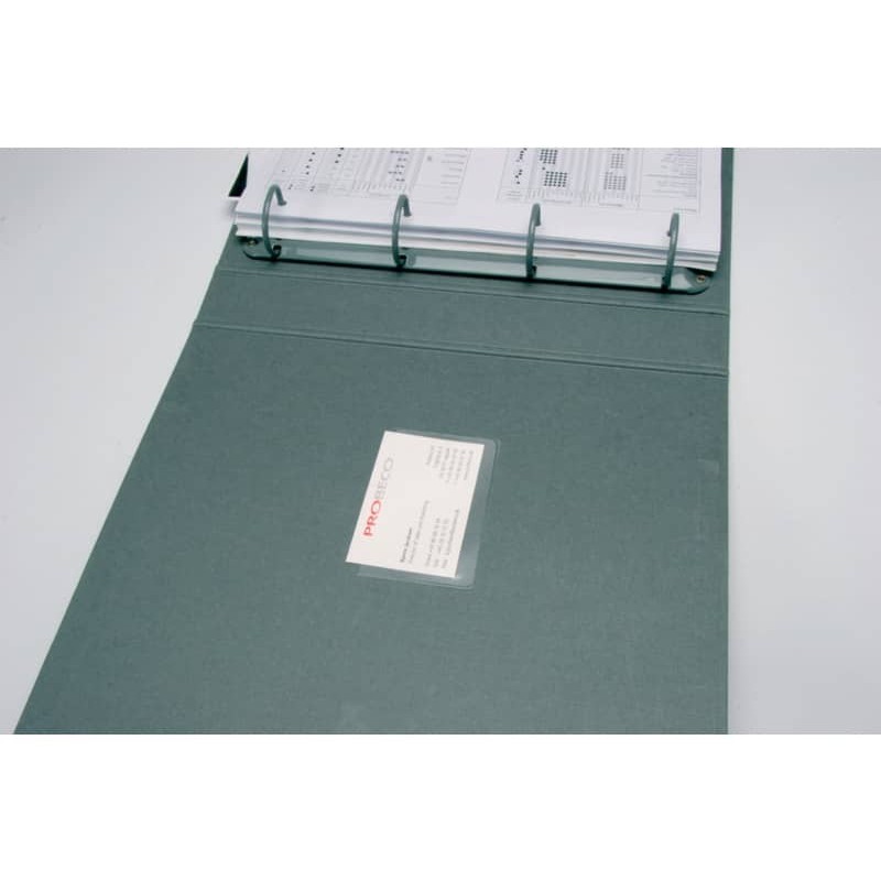 Tasche adesive portabiglietti Q-Connect ppl 60x95 mm trasparente apertura  lato lungo conf. da 10 - KF27039