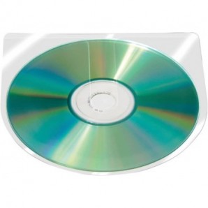 Custodia autoadesiva per CD/DVD Q-Connect 12,6x12,6 cm trasparente Conf. 100 pezzi - KF27031