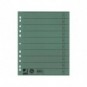 Separatore per archivio con perforazione universale Q-Connect 24x30 cm 230 g/m² verde conf. da 100 - KF02788