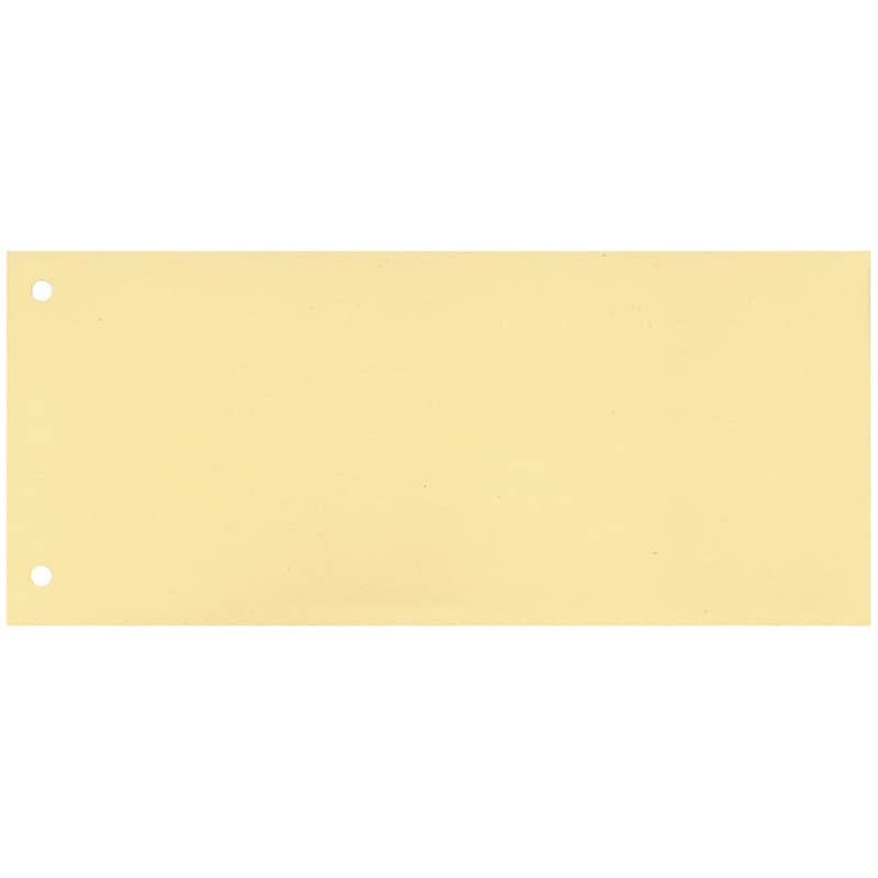 Separatore per archivio con due fori Q-Connect 24x10,5 cm 190 g/m² giallo conf. da 100 - KF00516