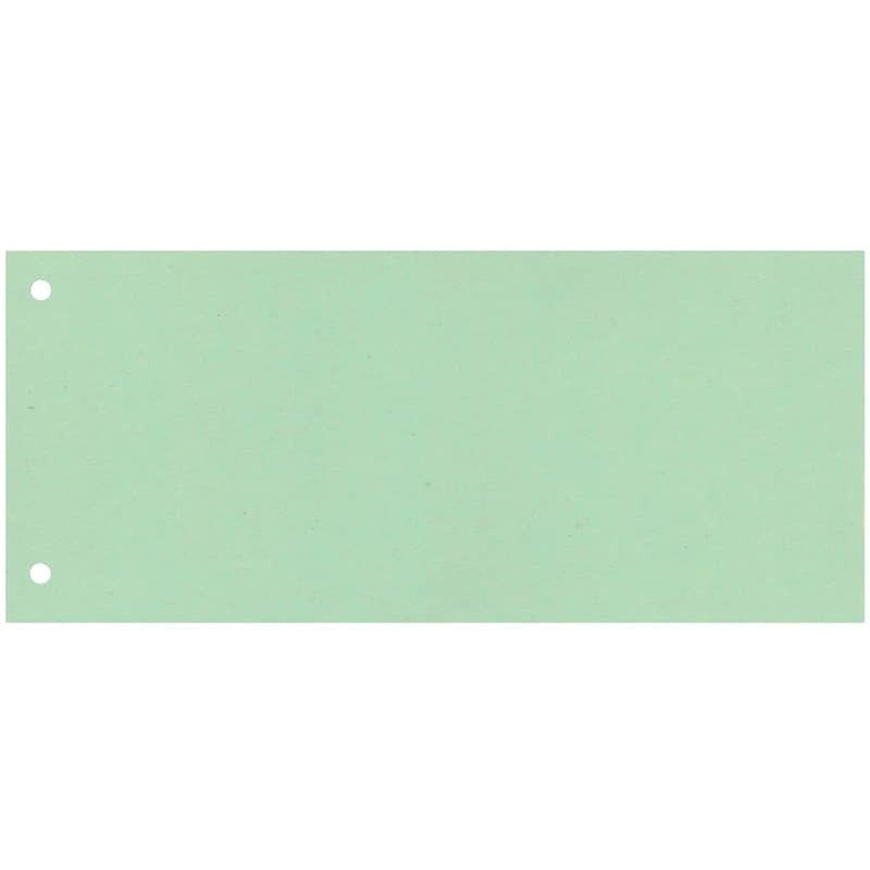 Separatore per archivio con due fori Q-Connect 24x10,5 cm 190 g/m² verde conf. da 100 - KF00518