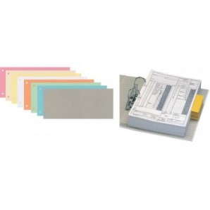 Separatore per archivio con due fori Q-Connect 24x10,5 cm 190 g/m² rosa conf. da 100 - KF00517