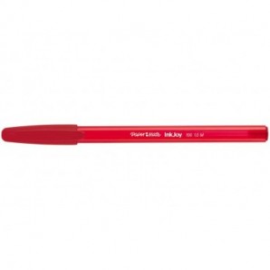 Penna a sfera stick Paper Mate Inkjoy 100 CAP ULV M 1 mm rosso S0957140_481553