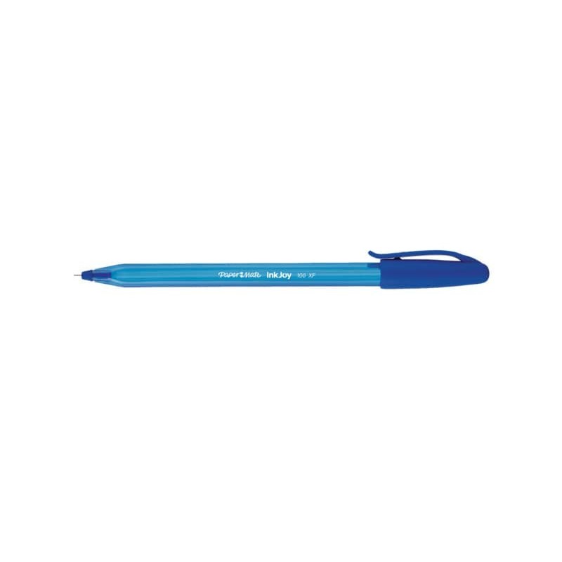 Penne a sfera stick Paper Mate Inkjoy 100 CAP ULV M 1 mm blu special pack da 100 - S0977420_129568