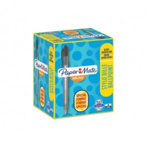 Penna a sfera a scatto Paper Mate Inkjoy 100 RT ULV M 1 mm nero Special Pack 80+20 GRATIS - S0977430_238099